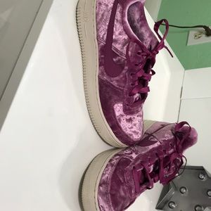 Nike velvet Air Force 1s